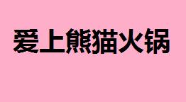 愛(ài)上熊貓火鍋加盟